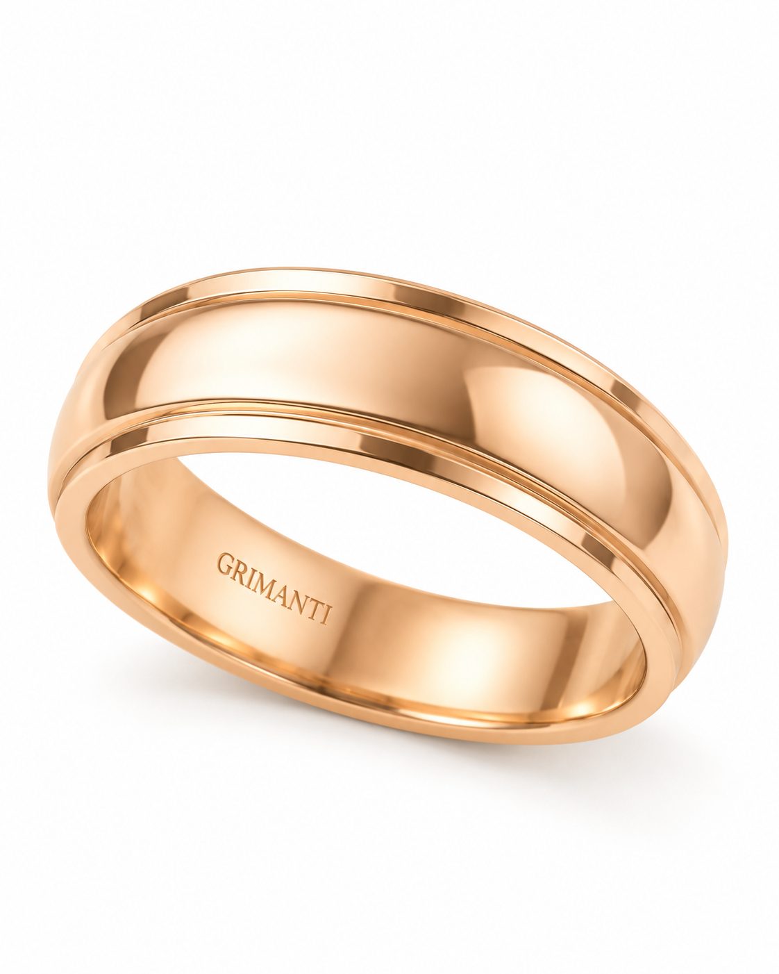 Aros de matrimonio Alianza Clásica Acanalada en Oro Naranja 18k