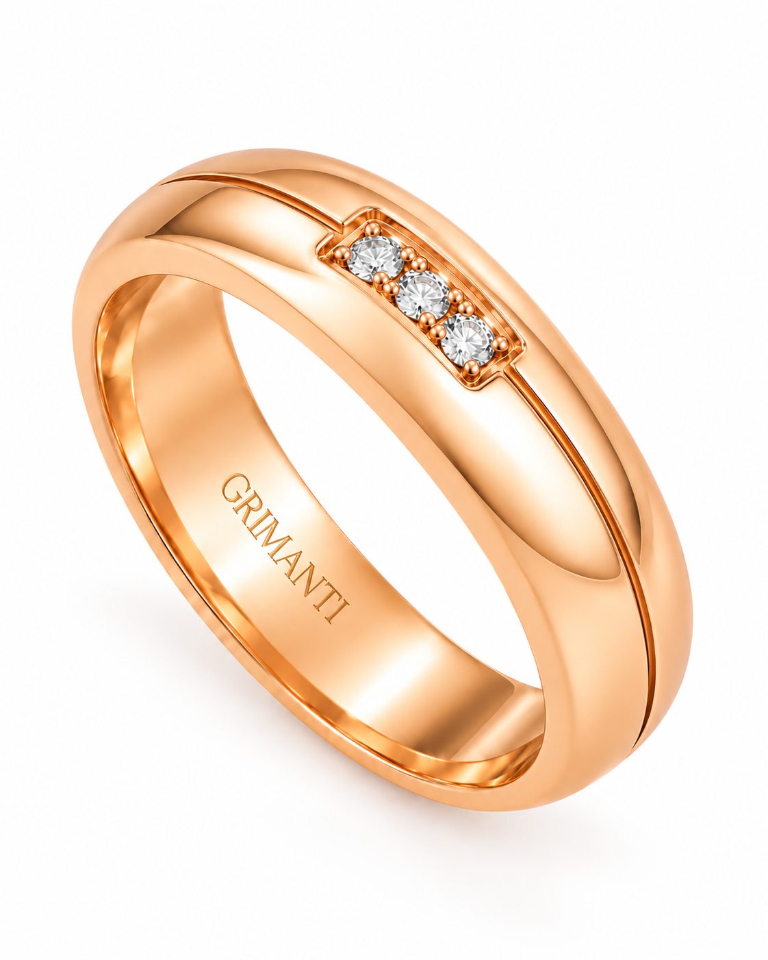 Aros de matrimonio Alianza Trilogía en Oro Naranja 18k