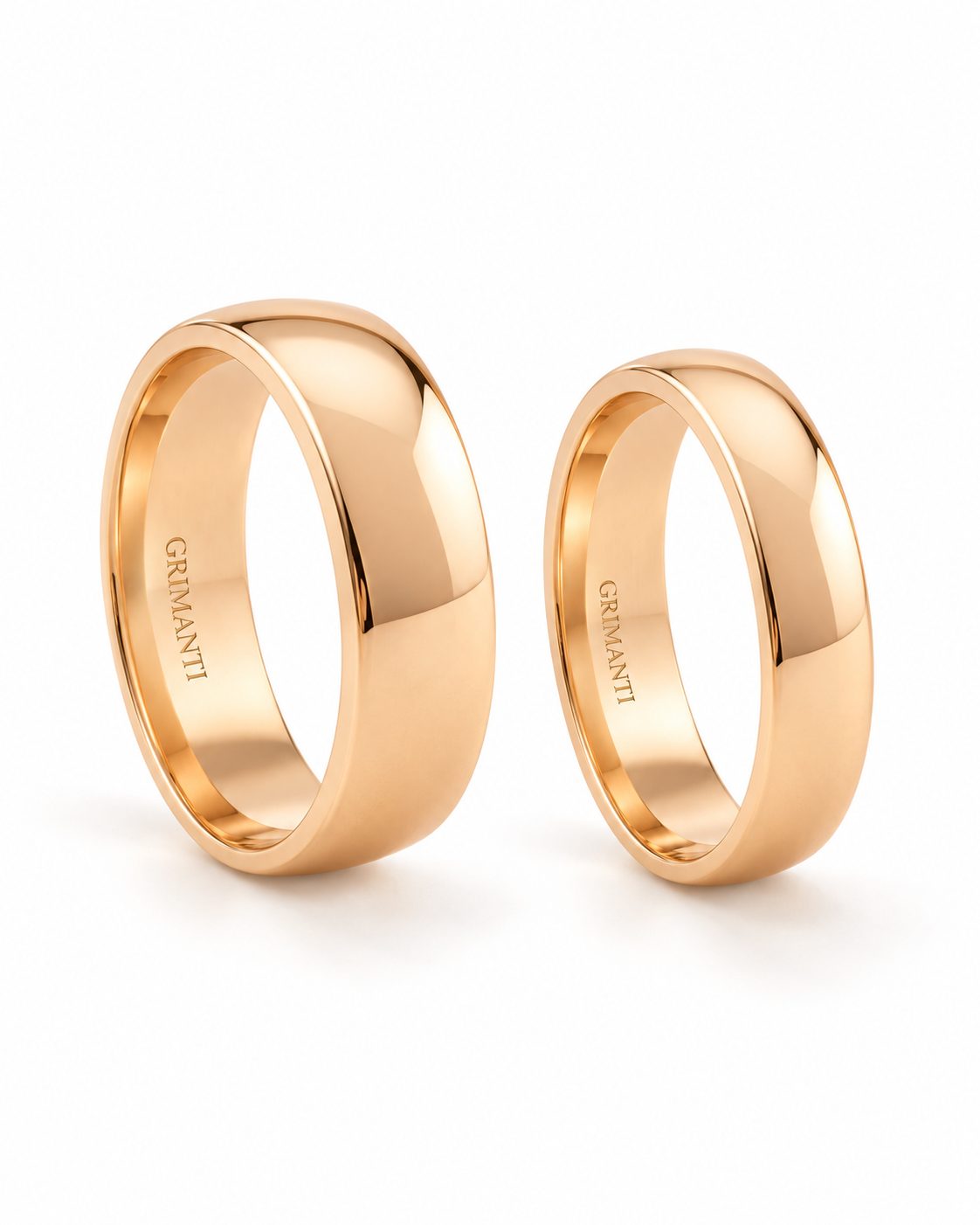 Aros de matrimonio Tradicionales Minimalistas en Oro Naranja 18k