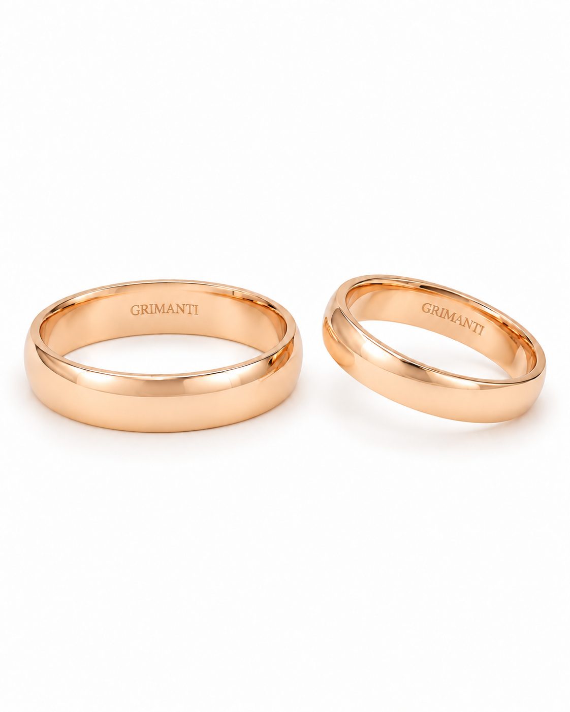 Aros de matrimonio Lisos en Oro Naranja 18k