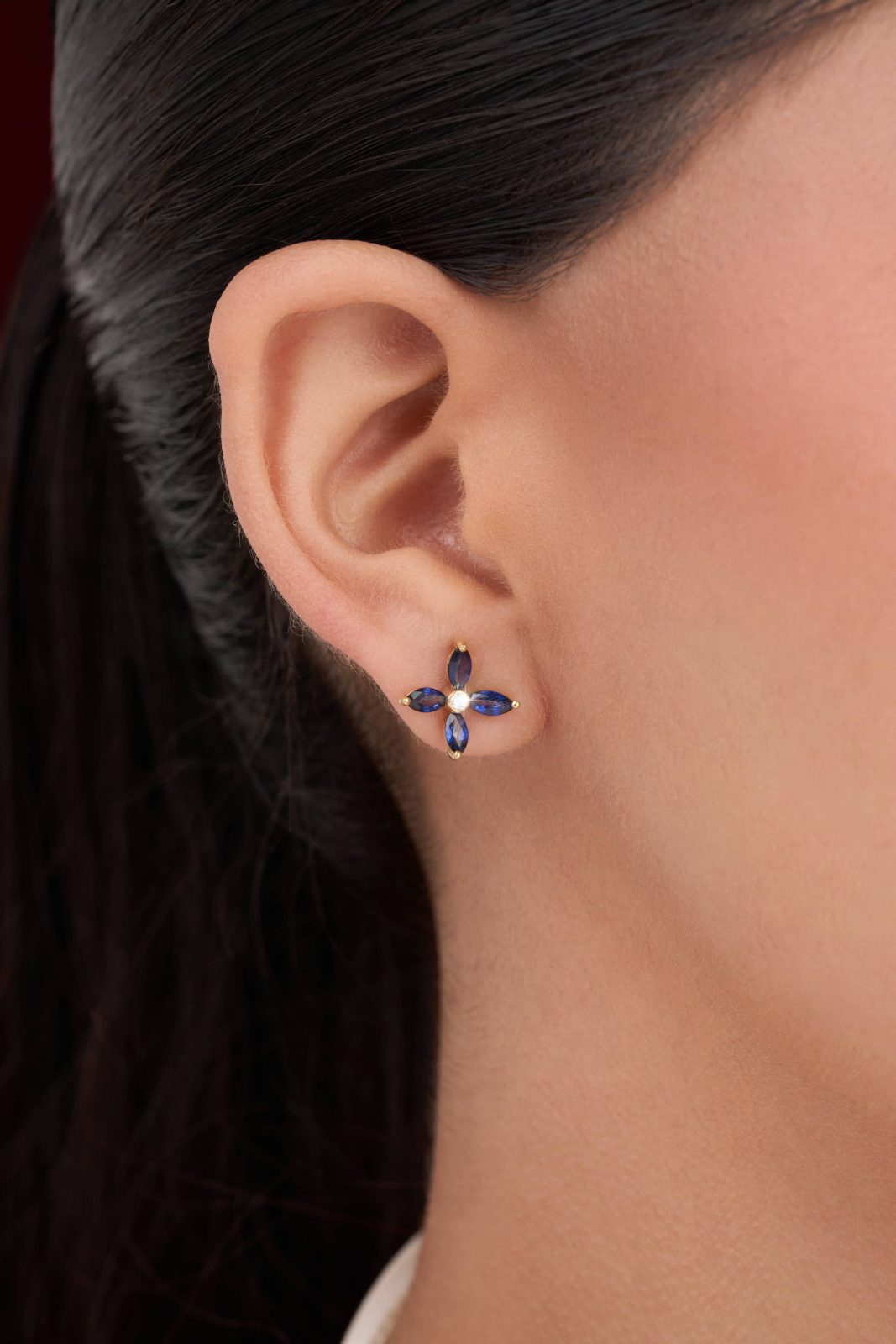Aretes Zafiro Marquise