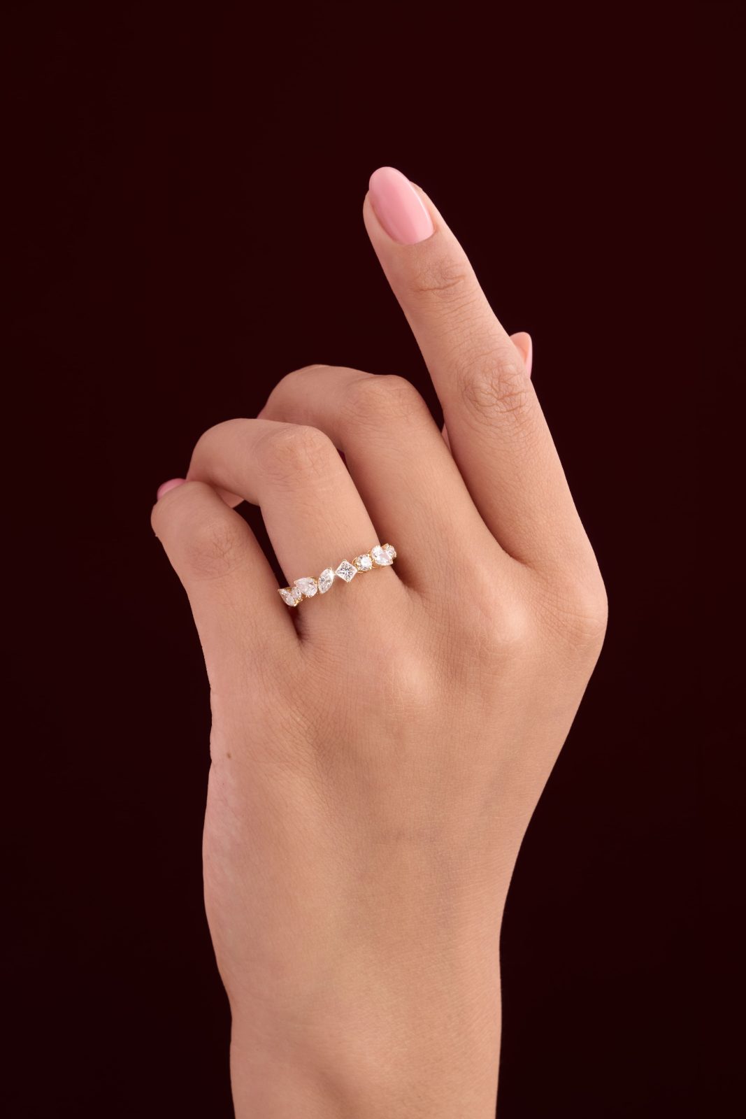 Sortija Multicortes con Diseños Princesa, Gota y Brillante