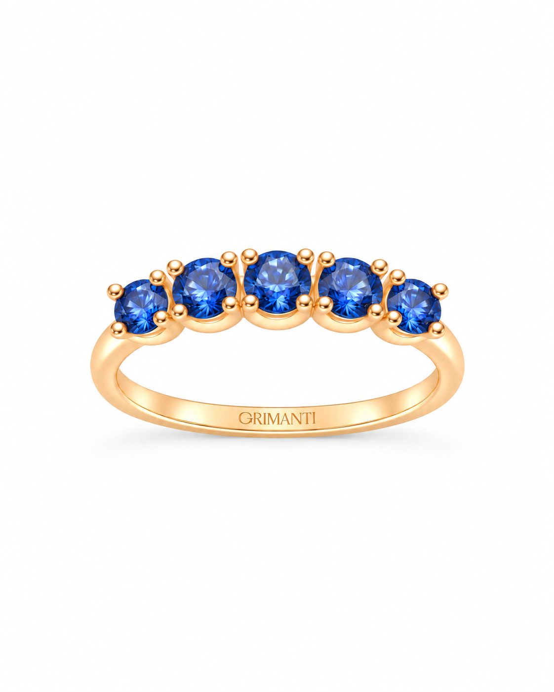 Churumbella de Cinco Zafiros Azules en Oro Amarillo 18k