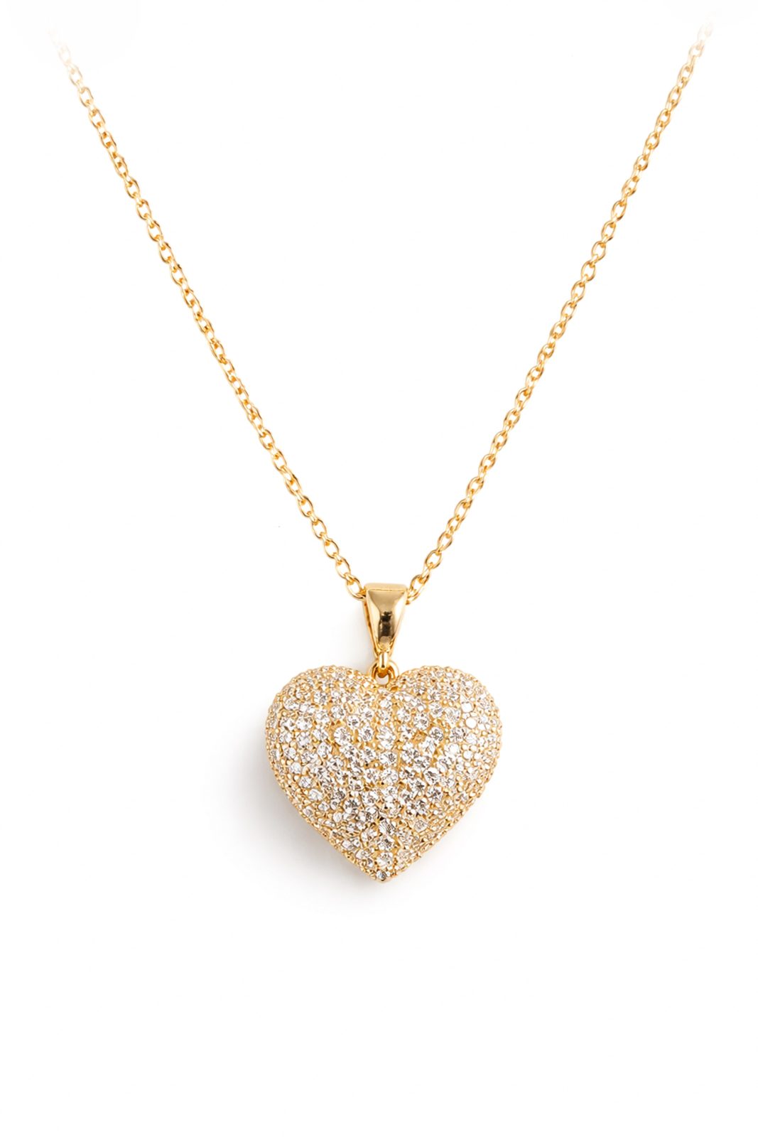 Dije Corazón Abombado con Multidiamantes