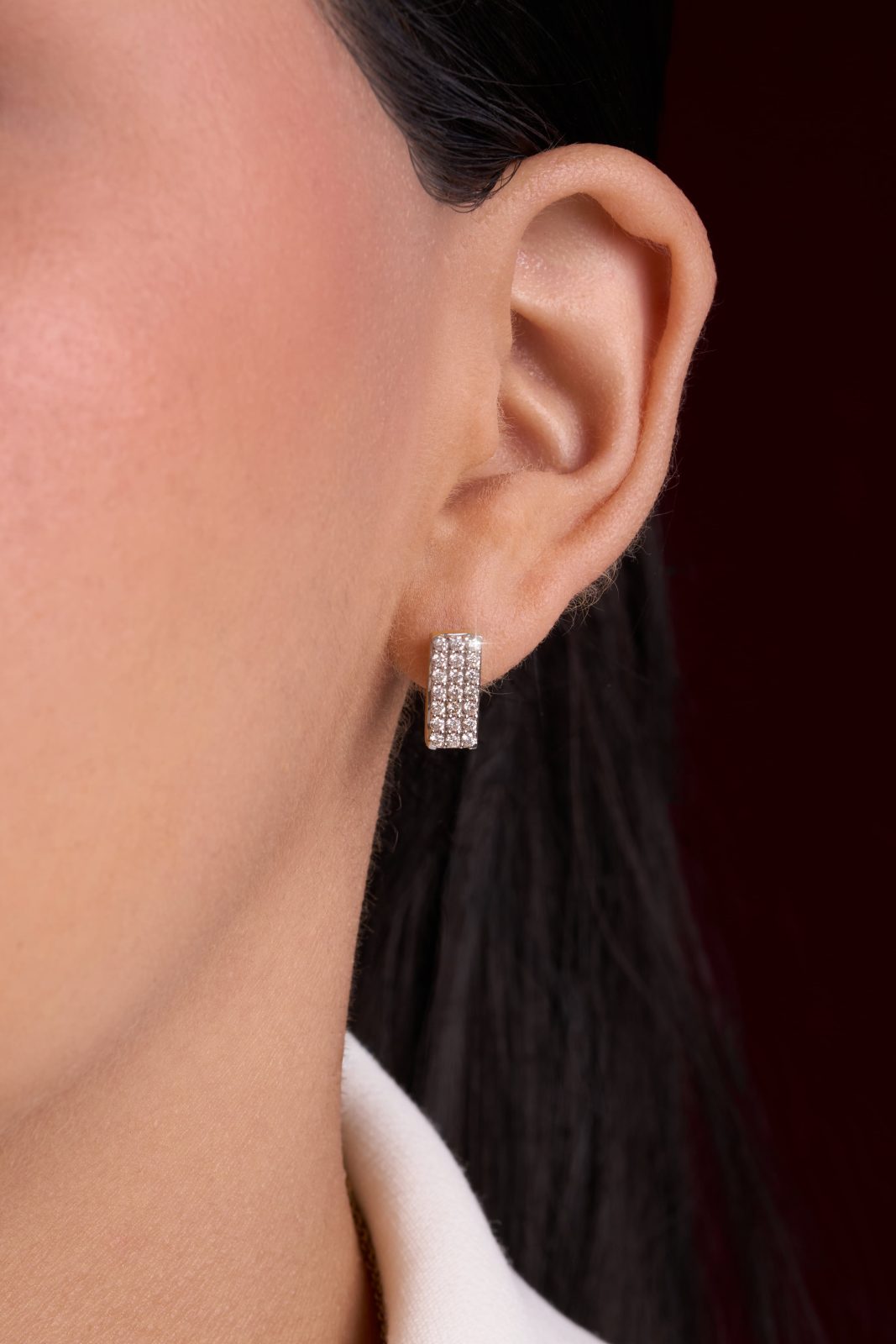 Aretes Rectangulares con Pavé