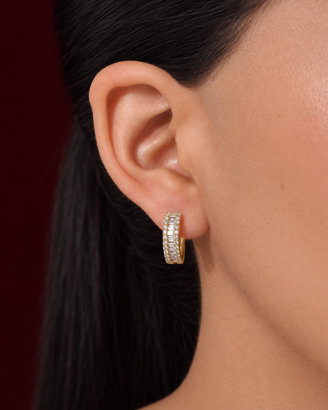 Argollas Multidiamantes Baguette