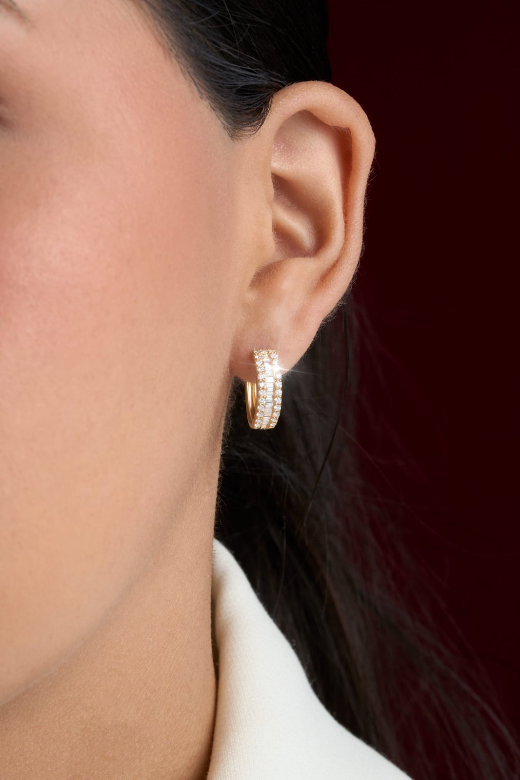 Argollas Multidiamantes Baguette
